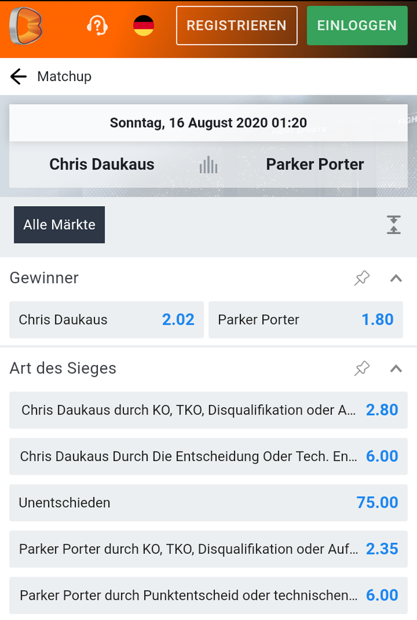 Bet365.de UFC App